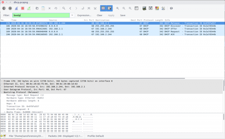 split wireshark pcap file